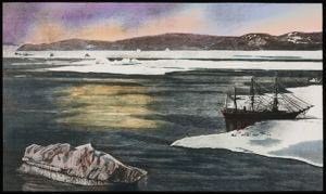 Image of Tied up to Ice Off Cape York, Engraving
